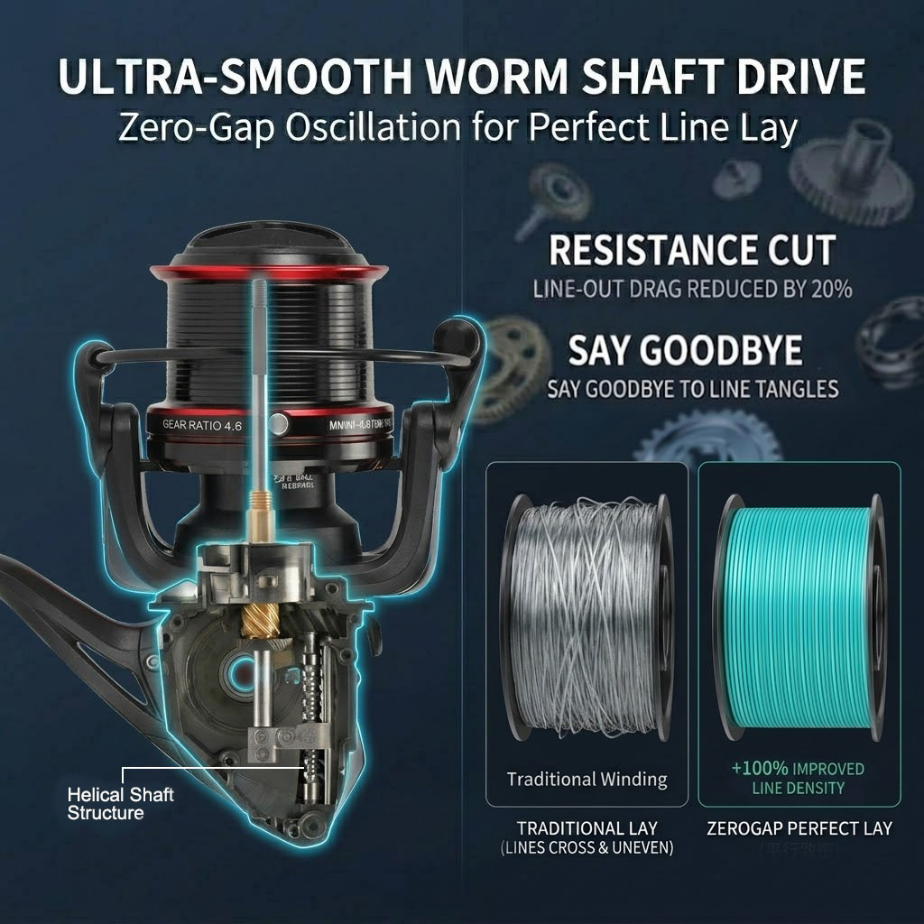 CAZULO Long Cast Spinning Reel - Reel Drag Knob ulasan dan harga