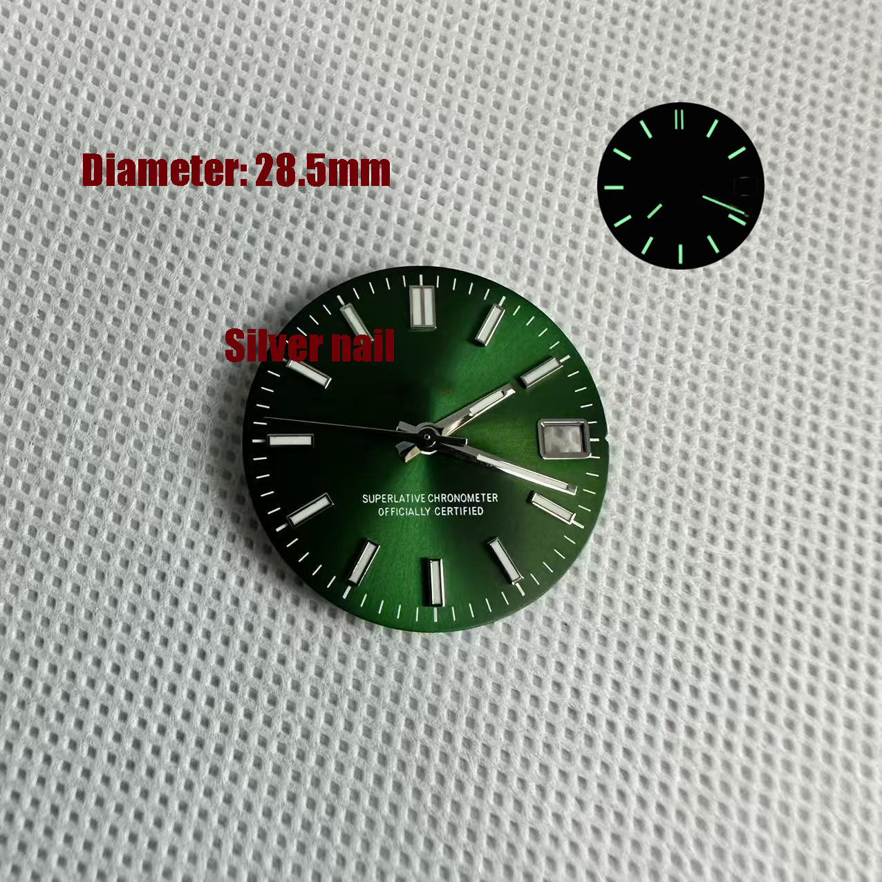 NH35 S Logo Date Green 28.5mm  - Reel Case ulasan dan harga